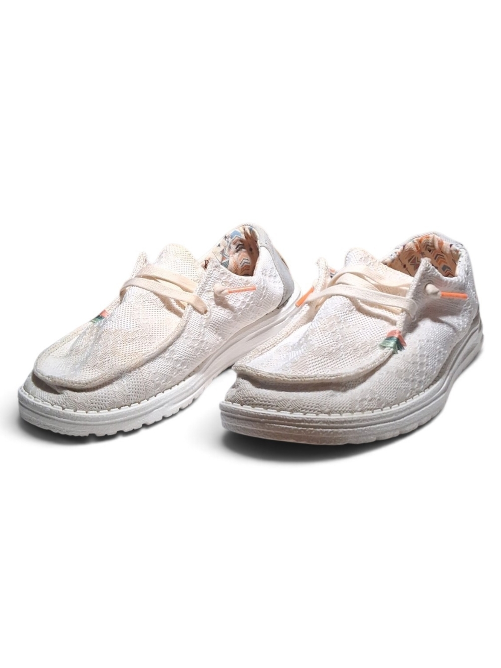 Hey Dude Wendy Boho White Crochet Shoe Women's Sz 8